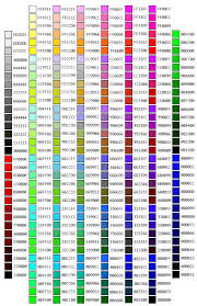 Hex Color Chart Hex Color Codes Hex Color Palette Basic