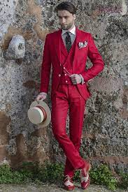 Abiti da sposa colorati disponibili in tutti i colori. Abito Moda Sposo Per Matrimonio Estivo Puro Lino Rosso Moda Sposo Vestito Rosso Uomini Tuta
