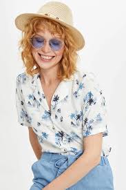 Desenli Kisa Kollu Gomlek Goruntuler Ile Gomlek Mavi Gomlek Kadin