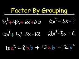 Factoring by grouping worksheet : Factor By Grouping Polynomials 4 Terms Trinomials 3 Terms Algebra 2 Youtube
