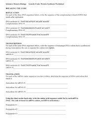 This is a simple activitie to students learn and study shcool objects vocabulary, how they need to find the letters they read with attention. Scholars Honors Biology Protein Synthesis Worksheet