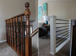 Explore your options before you build or remodel. Before And After Stair Railing Revamp Home Decorating Trends Homedit Stair Railing Farm House Living Room Home