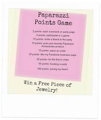 Paparazzi accessories with alicia zeller #24034. Paparazzi Points Game For Facebook Online Parties Www Shineforfive Com Online Party Games Facebook Party Paparazzi