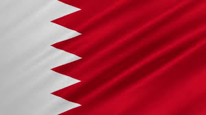 Barcode set the color of bahrain flag, five white triangles in the form of zigzag on red field, grey background, text: Bahrain Flag Hd 1080p Flag Waving With Instrumental National Anthem Youtube