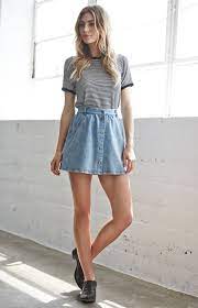 The knit skirt completes a cozy outfit, regardless of season. Bullhead Denim Co Knit Denim Skirt At Pacsun Com Denim Skirt Knit Denim Denim Skirt Outfits