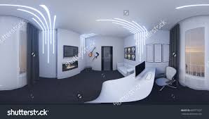 3d Illustration Of Interior Design Of A Home Office In A Space Style Render Executed 360 Degree Interior Design Degree Interior Design School Interior Design