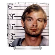 Jeffrey Dahmer Mug Shot 1991 Square Shower Curtain