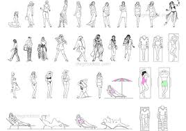 Ribbon > view tab > design centre (on palettes panel) > browse to folder e.g. People On The Beach Dwg Free Cad Blocks Download