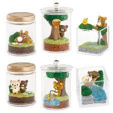 rilakkuma mini plants o o リラックマはちみつの森のテラリウムフィギュアセット 手作り テラリウム はちみつ