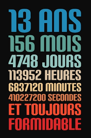 Texte anniversaire 80 ans humoristique 13 Ans Et Toujours Formidable 13 Ans Joyeux Anniversaire By Anniv Publication
