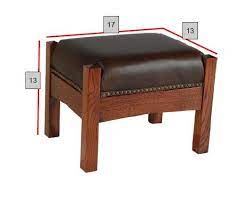 The mission style of furniture comprises simple panels of vertical lines with flat areas to emphasise the grain of the wood. Mission Foot Stool From Dutchcrafters Amish Furniture