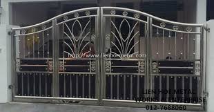 Open Gate And Aluminium And Tempered Glass Stainless Steel Johor Bahru Jb Malaysia Skudai Design Const Steel Gate Design Stainless Steel Doors Gate Design