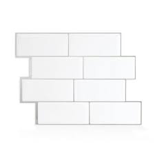 Are there any special values on peel and stick backsplash? Smart Tiles Metro Campagnola 11 56 In W X 8 38 In H White Peel And Stick Self Adhesive Decorative Mosaic Wall Tile Backsplash Sm1100g 01 Qg The Home Depot