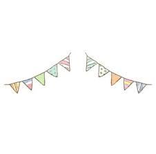 フラッグ ガーランドのイラスト 無料で使える 誕生日のフリー素材 商用利用 加工可 happy birthday project メッセージカード イラスト ガーランド イラスト イラスト