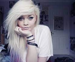 Scene hair is centered on sleek, straight locks that can be thinned down or ratted out. Bleached Hair Indie Scene Hair Scene Hair Bleached Hair