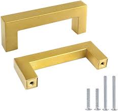 Maybe you would like to learn more about one of these? Kasten 10 Pack 3 1 2 Brushed Brass Square Cabinet Pulls Modern Stainless Steel Stain Gold Stainless Steel Kitchen Cabinets Drawer Handles Gold Drawer Handles