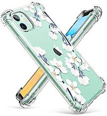 Amazon Com Gviewin Iphone 11 Case Clear Flower Design Soft Flexible Tpu Ultra Thin Shockproof Transparent Iphone Cases Luxury Iphone Cases Iphone Phone Cases