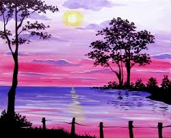 40 Easy Watercolor Painting Landschaftsbilder Acrylbilder Einfache Aquarellbilder