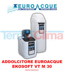 Addolcitore portatile con sistema di rigenerazione e prefiltrazione a cartuccia, rimozione della durezza dell'acqua, impurità, cloro e cloruri. Euroacque Addolcitore Acqua Automatica Cabinato Modello Ekosoft M26 30 Litri Cod Esoftm26 Addolcitori