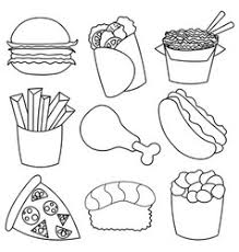 Food coloring pages for adults (based on keywords). Pizza Coloring Pages Vector Images Over 180