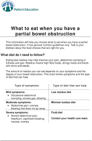 What To Eat When You Have A Partial Bowel Obstruction Pdf Bowel Obstruction Bowel Obstruction Diet Obstruction