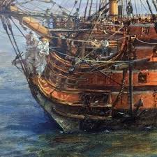 Geoff Hunt Limited Edition Print Santisima Trinidad Scrimshaw Gallery Old Sailing Ships Sailing Ships Sailing