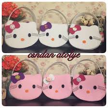 Hello Kitty Kece Kece Canta Cocuk Cantasi Felt Feltro Canta Hello Kitty Kece