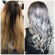 Makeover Grown Out And Faded To Silver Melt Color Melting Hair Hair Color Ash Hair Color