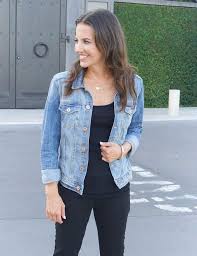 All Black And Blue Denim Jacket Denim Jacket All Black Outfit Lady In Violet Houston Fashion Blogger Toj