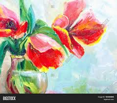 Flowers often serve as inspiration for both fine and applied arts, and are frequently depicted in paintings, ceramics, and textiles. Oil Painting Image Photo Free Trial Bigstock