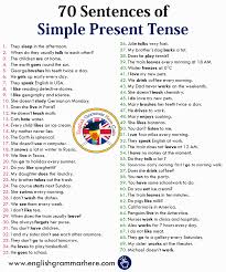 70 Sentences Of Simple Present Tense English Grammar Here