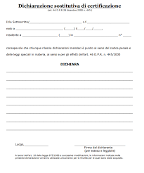 Valendomi delle disposizioni di cui agli artt. Autocertificazione Generica Modello Da Scaricare