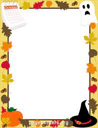 Free Printable October Border That Features Halloween And Fall Themed Graphics Download It From Https Page Halloween Borders Boarders And Frames Page Border