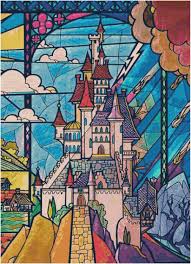 Disney Beauty And The Beast Stained Glass Castle Cross Stitch Pattern Pdf Only Disney Stained Glass Disney Beauty And The Beast Beast S Castle