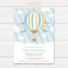 Check out this neat hot air balloon monthly calendars, with a soft peach background. Tvc175 Hot Air Balloon Ride Baptism Invitation In 2021 Hot Air Balloon Invitation Balloon Invitation Birthday Balloons
