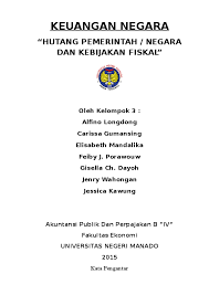 Perdagangan yang berhubungan dengan usaha real estat uraian serta perdagangan yang. Doc Hutang Negara Dan Kebijakan Fiskal Gisella Christy Mapasa Academia Edu