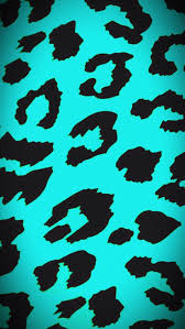 Cheetah Blue Teal Turquoise Black Phone Background Wallpaper Animal Print Wallpaper Cheetah Print Wallpaper Black Phone Background