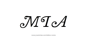 When the plush isn't enough for mia, she uses her own dexterity. Mia Name Tattoo Designs