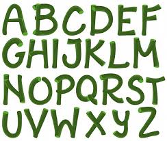 Alfabeto verde | Vettore Gratis