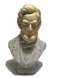 Vintage Avon White Glass Abraham Lincoln Tai Wins After Shave Bottle 6 1/2"