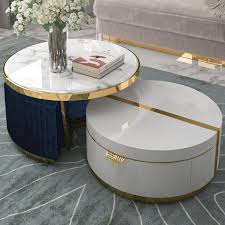 Black White Nesting Coffee Table With Ottomans Faux Marble Coffee Table With Stool Round Wood Coffee Table With Drawer Faux Marble Coffee Table Round Wood Coffee Table Marble Coffee Table Living Room