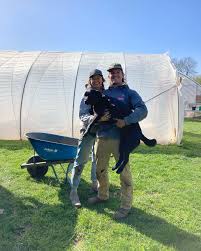 Meet our 2023 farm helpers; Lillian, Aaron and Mabel! We're so thankful  that we found these two humans (and the canine, too). They've jumped in  with an awesome attitude and work ethic