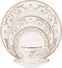 Maybe you would like to learn more about one of these? Amazon Com Lenox Opal Innocence Silver 5 Piece Place Setting White Kitchen Dining