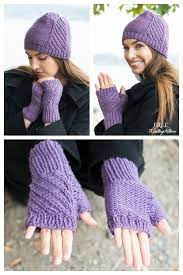 Birch Creek Fingerless Mitts Hat Free Knitting Pattern Knitting Pattern In 2021 Fingerless Gloves Knitted Knitting Patterns Fingerless Mitts