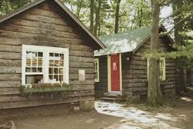These Are Some Of The Cabins On The Blue Side Of Camp Don T Worry You Re Allowed To Visit Just Not After Dark The Young Camping Aesthetic Cabin Life Cabin