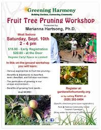 One of the benefits of pruning young fruit trees is to balance the root system. Fruit Tree Pruning Workshopgardens For Humanity Sedona Az