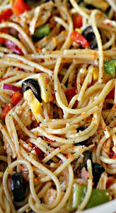 You can make this spaghetti salad recipe within 15 minutes. Six Sisters Stuff Family Recipes Food Fun Crafts Pasta Salad Recipes Spaghetti Salad Food