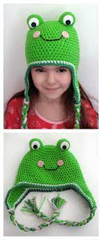 Frog Hat Free Knitting Crochet Patterns Crochet Frog Crochet Hats Crochet Flower Patterns