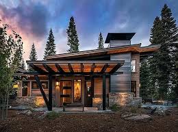 Shed Roof Homes Sandbox Designed This Square Foot 2 Bedroom 2 Bath Guest House In The Mountain Mountain Home Exterior Mountain House Plans Modern Mountain Home