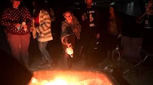 The beaches on santa clara point are pretty small, and i don't recall any fire pits there. Tools Of Terror New Face Masks Thrown Into Fire Pit At Mission Bay Park Times Of San Diego